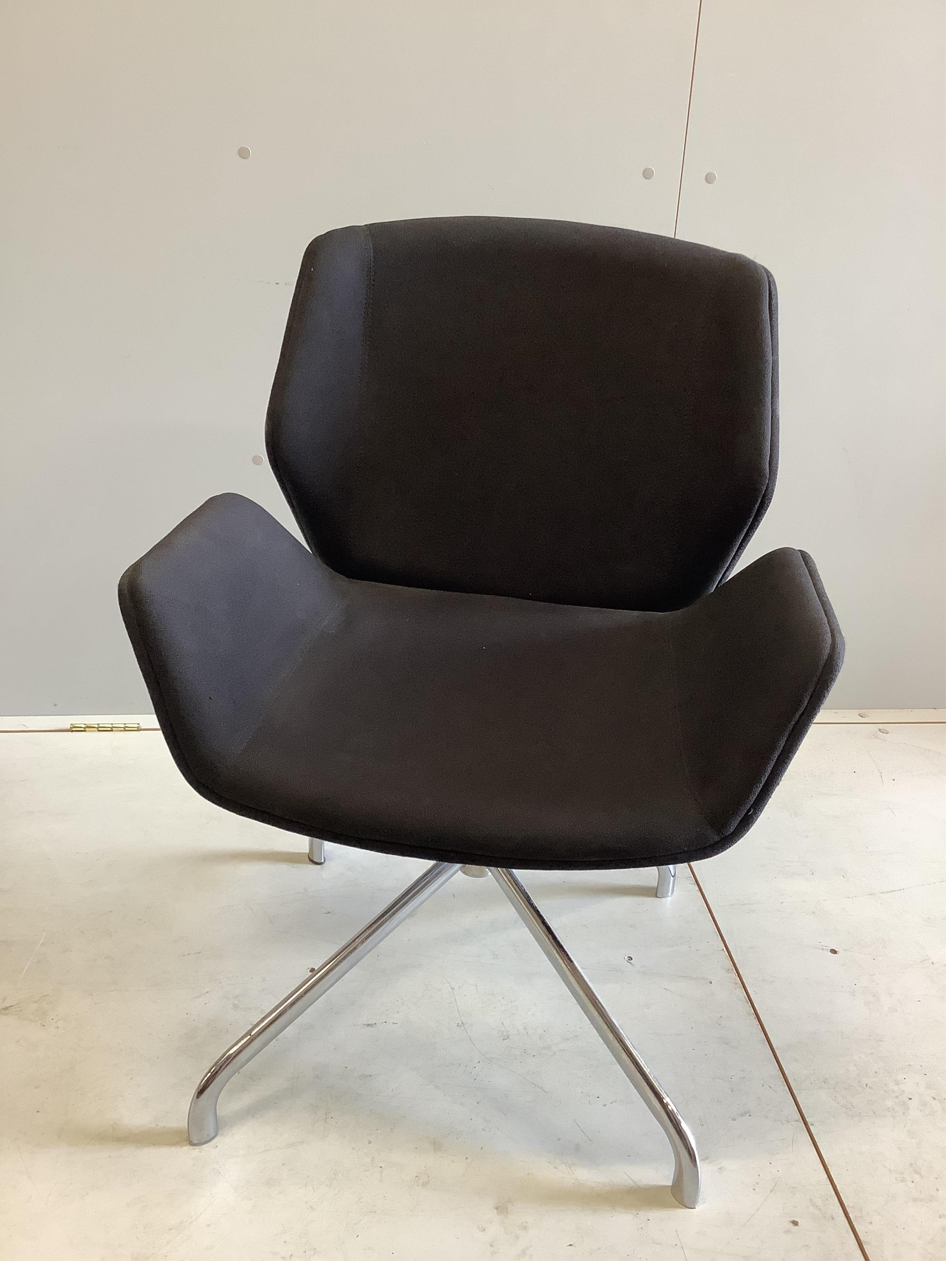 A set of eight Boss Design Ltd 'Kruze' swivel chairs, width 62cm, depth 56cm, height 82cm